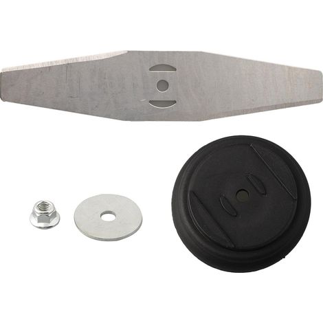 Kit 4 pièces : lame losange, support noir, écrou et rondelle pour débroussailleuse lithium