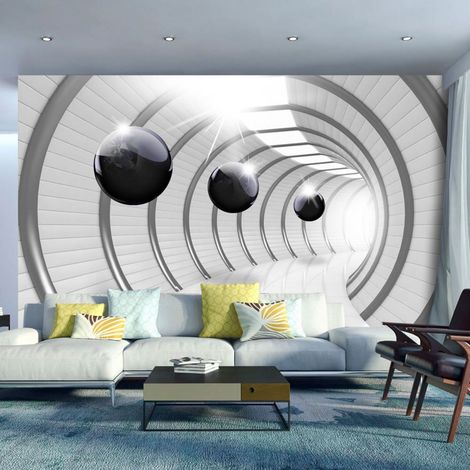 Papier peint tunnel futuriste - 200 x 140 cm (1/4)