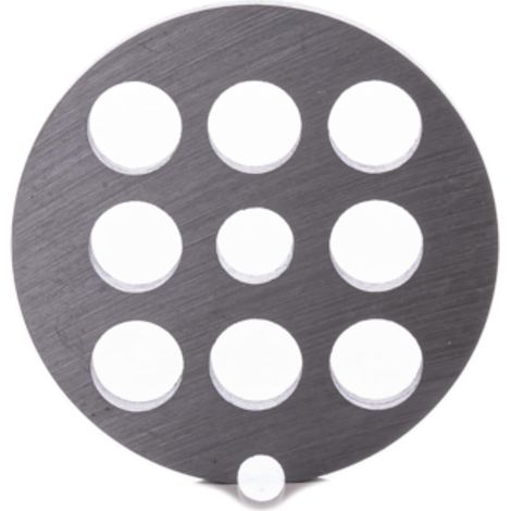 10-mm-Lochscheibe – Größe 5 – Stahl – Für manuelle Fleischwölfe – Durchmesser 53,4 mm (1/4)