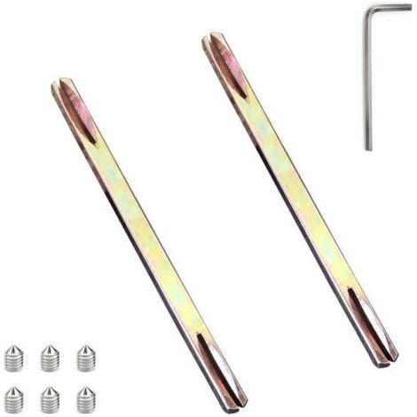 2 Pièces Tige Fendue pour Poignées, 8 x 130 mm Tige Carrée Fendue, avec Vis et Poignées, Bande Fendue à Tige Carrée (1/4)