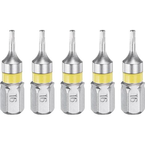 5 Embouts de Tournevis Torx T6H 1/4" Queue Hexagonale 25mm/1" (1/5)