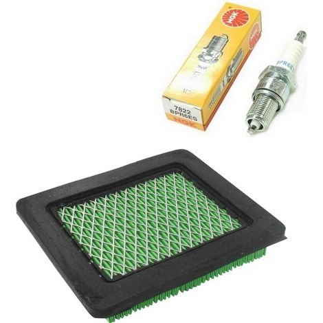 Kit filtre à air pour moteur Honda – Bougie NGK BPR6ES – Filtre adaptable 17211ZL8023 – Entretien moteur tondeuse