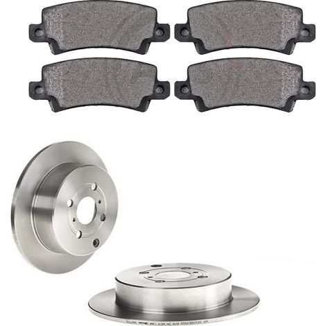 KIT FRENI POSTERIORI compatibile con TOYOTA COROLLA TRE VOLUMI (E12) - DISCHI + PASTIGLIE OEM: P 83 065 / 17457 , 17517 , 17564 /SOSTITUZIONE DIRETTA/BASSA POLVERE/SILENZIOSO (1/5)