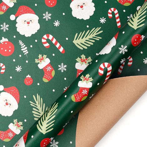 Papier d'emballage en papier kraft vintage pour Noël, 50×70 CM — en pp, pour usage quotidien et cadeau ideal (1/4)