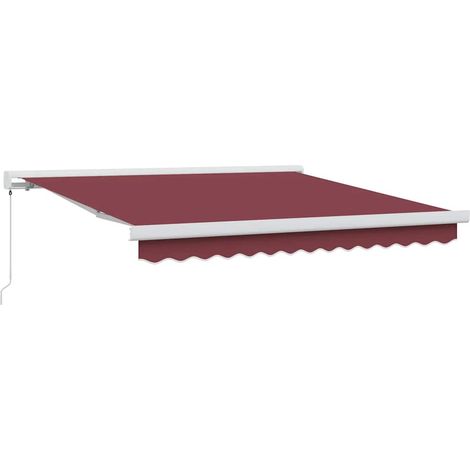 Maison Exclusive - Markise Manuell Weinrot 300x250 cm