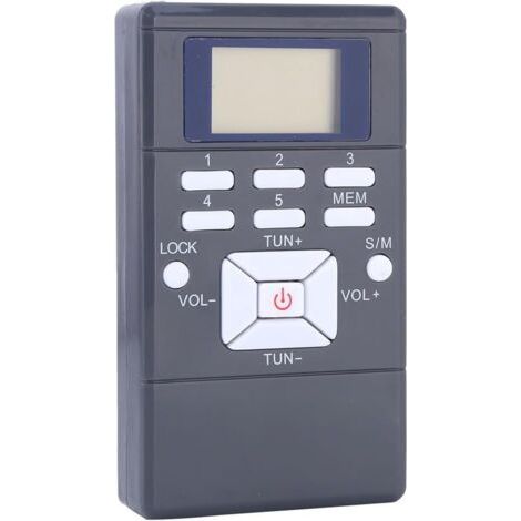 royaluxe-Radio Am FM Portable, Mini Radio de Poche, Récepteur de Traitement du Signal Numérique, Fonction de Mémoire(Gris) (1/5)