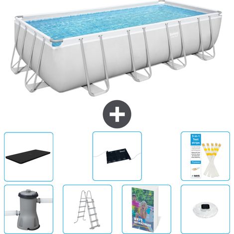 Bestway Bestway Power Steel Rectangulaire - 488x244x122 cm - 8-pièces S598 (1/4)