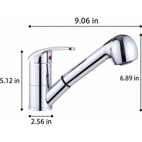 Mitigeur Evier Cuisine Tiroir Chrome Zinc Alliage Chaud Froid Bec Pivotant 360 Degres (1/2)