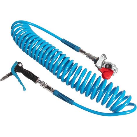 Lacme – Kit de soufflage main pneumatique – Soufflette à embout Venturi – Tuyau spiralé 9m – Pour entretien véhicule et engins agricoles