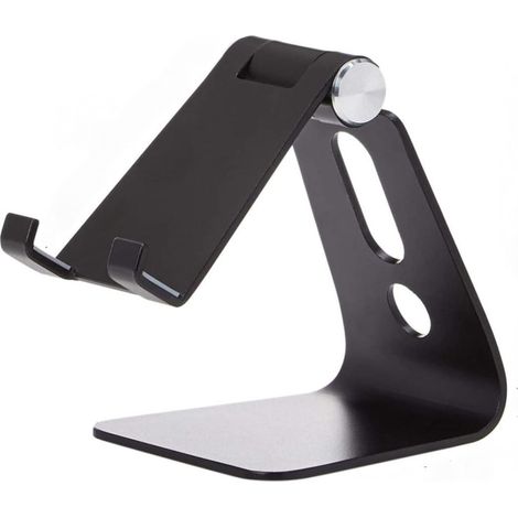 Basics Support de téléphone portable ajustable pour iPhone et Android, Simple, Jumeau, Noir