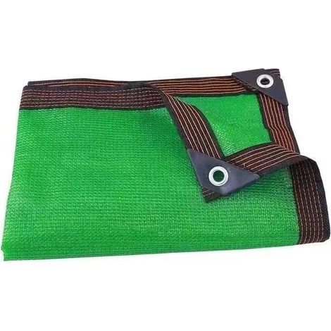 Filet D'Ombrage 6 Broches Voile d'ombrage Rectangulaire, Renforce éPaissir Bloquer Les UV Taud,Vert,2X4m/6.56X13.12ft (1/5)