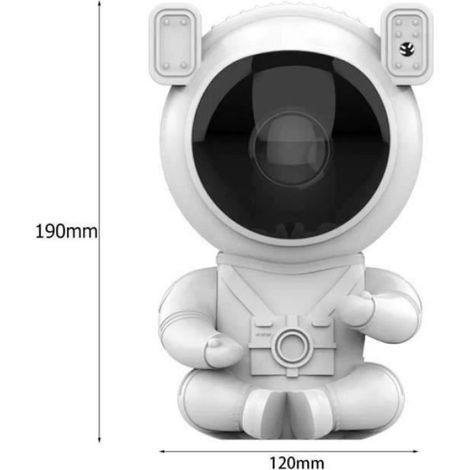 Projecteur Ciel Etoile - Lampe Projection Nebuleuse Et Etoiles - Pour Chambre Enfant Ou Adulte - 5 W - 245 X 123 X 115 Mm - 1 Unite (1/4)
