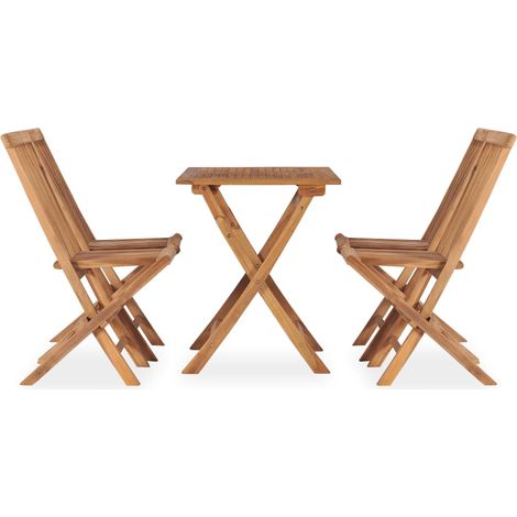 Maison Exclusive - 5-tlg. Garten-Essgruppe Klappbar Massivholz Te