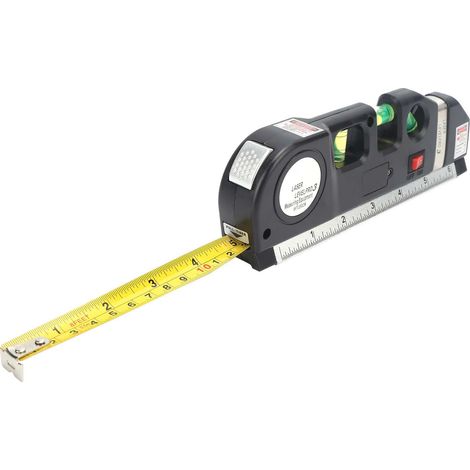 Niveau à bulle laser, règle horizontale multifonctionnelle, ruban à mesurer, règle (1/5)