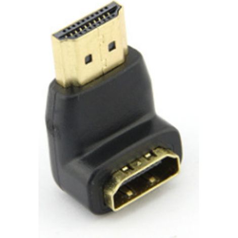 90-Grad-Winkel-HDMI-Stecker auf HDMI-Buchse-Adapter, Version 1.4, Stecker-Buchse-Konverterkopf. (1/5)