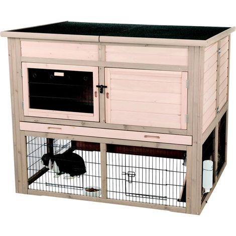 natura Kleintierstall XL mit Wärmedämmung 120 98 94 cm grau