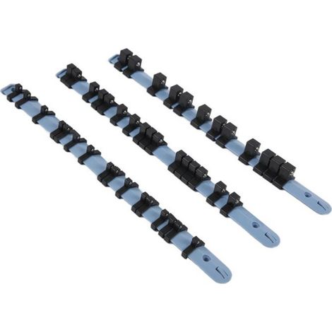 Shipenophy Support de prise Organisateur de douilles ABS, support de douille polyvalent, support de Rail 1/4 pouces auto outillage (1/5)
