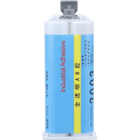 Colle époxy transparente à haute viscosité, résistante aux intempéries, pour métal, verre et bois, 50 ml (1/5)