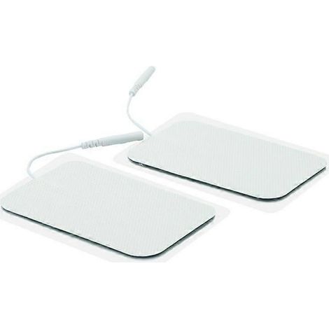 10 Électrodes TENS Grand Format 7x12cm, Rechange Compatible Machine Électrostimulation, Lot de 10 Pastilles Adhésives Longue Durée (1/4)
