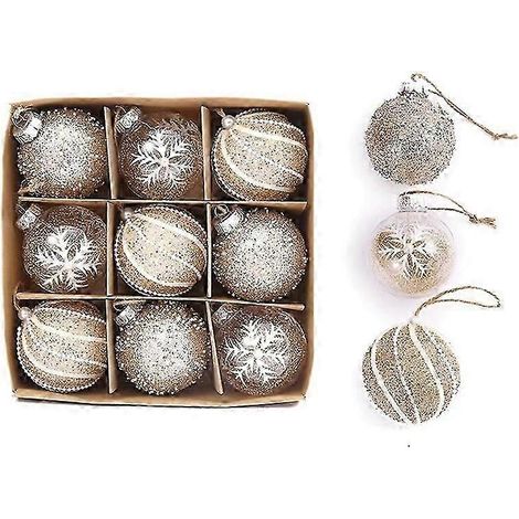 Boule de Noël en dentelle faite main, décoration de fête ou d'anniversaire, cadeau, design exquis, 3 (1/5)