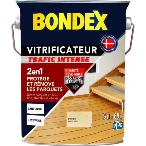 Vitrificateur trafic intense - BONDEX - Incolore satin - 5 L (1/3)