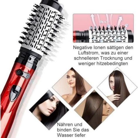 Brosse soufflante rotative - Rotation 360° ionique Fonction brushing et lissage - Coiffure maison - 35 cm (1/4)