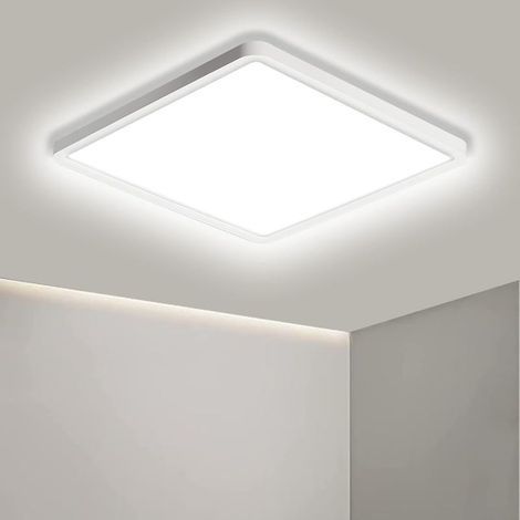 Plafonnier Led Carré 30x30CM, Plafonnier Led Cuisine Froide 36W,6500K, Étanche IP44, 4200LM,Luminaire Plafonnier Led Utilisé Dans La Salle De Bain Chambre Salon Couloir Balcon Garage (1/5)