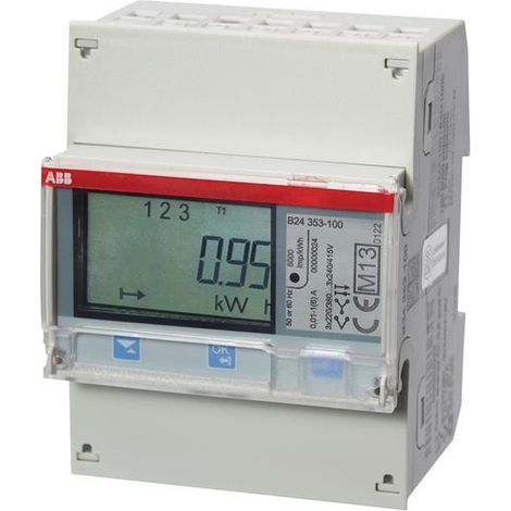 Compteur B24 Triphase Mbus Mesure InDirecte 6A Silver Mid 2CMA100184R1000 ABB 832433