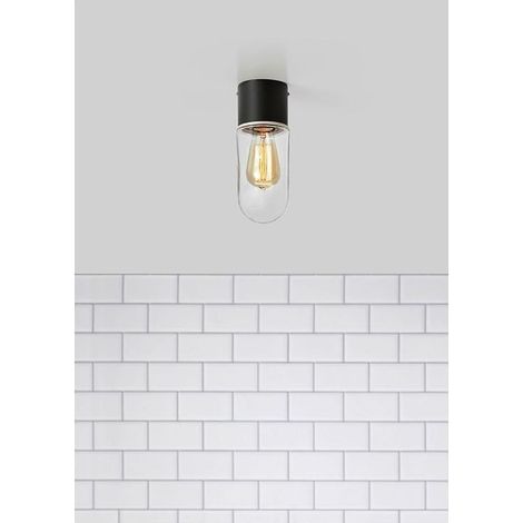 Markslojd ZEN - Plafonnier de salle de bain à 1 lumière noir IP44, E27 (1/2)
