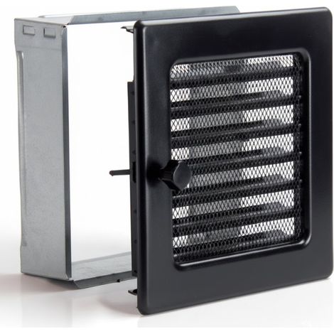 Rejilla regulable con Premarco 17x17cm Negra para Aire Acondicionado y Ventilación (1/5)