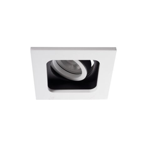 Support de Spot Encastrable 10W GU5.3 / GU10 IP20 Blanc/Noir Rectangulaire Largeur 100mm (1/2)