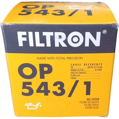 Filtro olio motore marca filtron codice filtro op 543/1