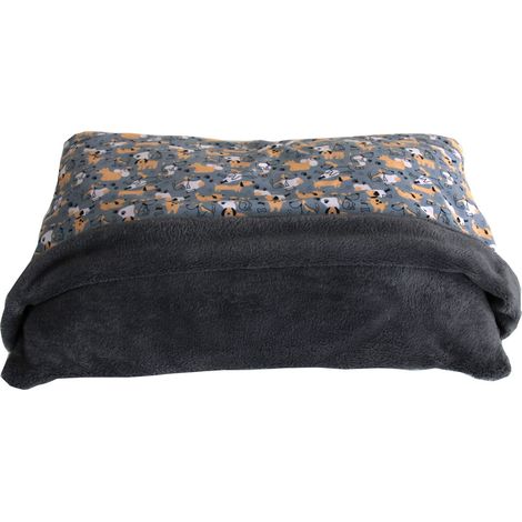 Letto XL per cani grigi 60x45 con piumone (1/5)
