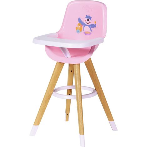 BABY born Seggiolone - Sedia per bambole in moderno look legno - Accessori di alta qualità per bambole - Adatto a bambini dai 3 anni in su (1/5)