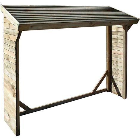 LEGNAIA REALIZZATA IN LEGNO DI PINO AUTOCLAVATO 217 X 80 X H155/180 CM (1/4)