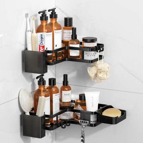 Lot de 6 Étagères de Douche Sans Perçage Rangement Pratique pour Salle de Bain, Parfait pour Gel Douche et Shampoing (1/5)