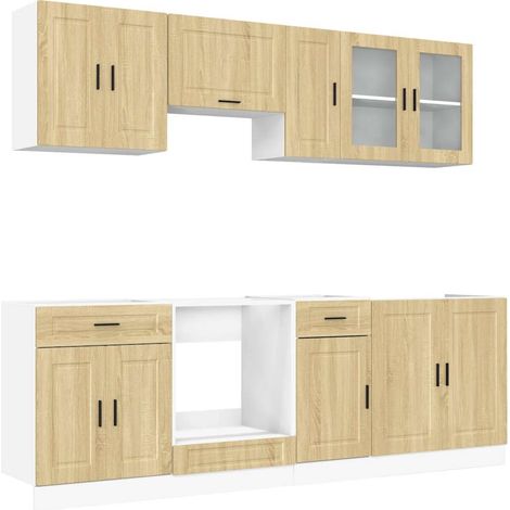Set Mobili da Cucina 8 pz Porto Rovere Sonoma in Truciolato vidaXL (1/5)