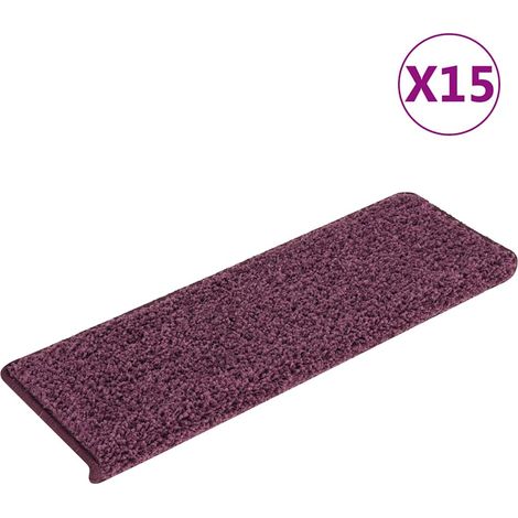 Stufenmatten 15 Stk. 65 x 21 x 4 cm Dunkelviolett Rechteckiger Rand