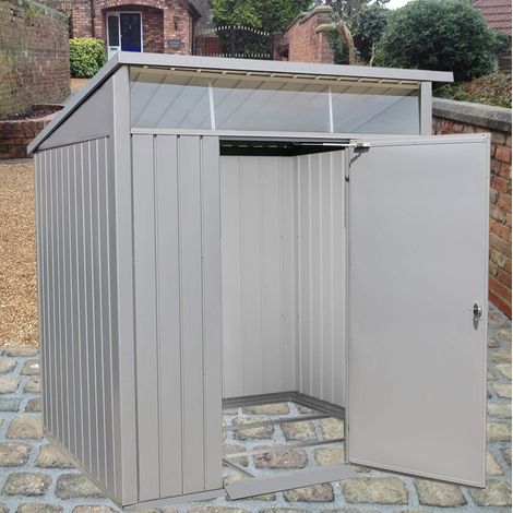 CASETA COBERTIZO METALICO JARDIN PALLADIUM-AVATAR 6X5 PLATA DURAMAX (1/5)