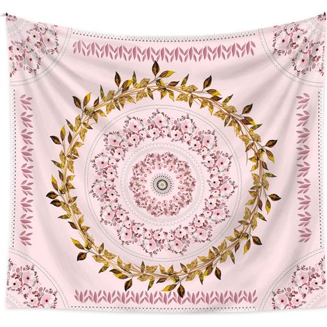 1 Tapisserie motif mandala, impression florale, polyester léger, décoration chambre, couverture pique-nique (1/5)