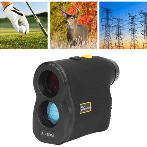 Telémetro láser para golf, alcance máximo de 450 m, mango manual, resistente al agua, ergonómico, alta precisión. (1/5)