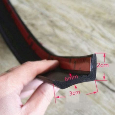 Joint d'étanchéité, Bandes d'étanchéité en caoutchouc pour porte de garage, pour plancher de porte polyvalente - 5m (1/4)