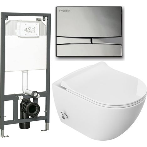 Vorwandelement-Set Bidetfunktion Rimless 51x36x32,5 cm (1/5)