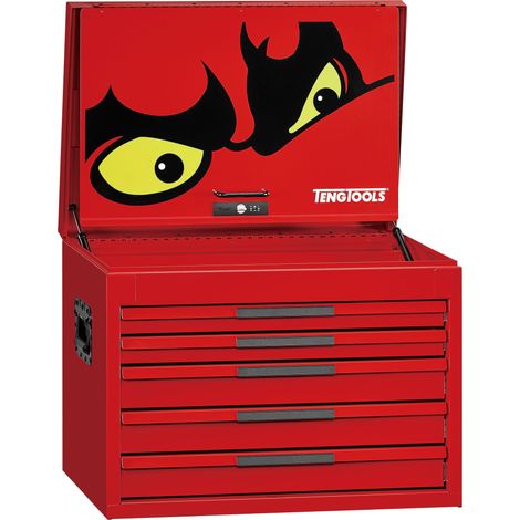 Coffre à outils 5 tiroirs pour servante pro rouge Teng Tools TST26R5F (1/2)