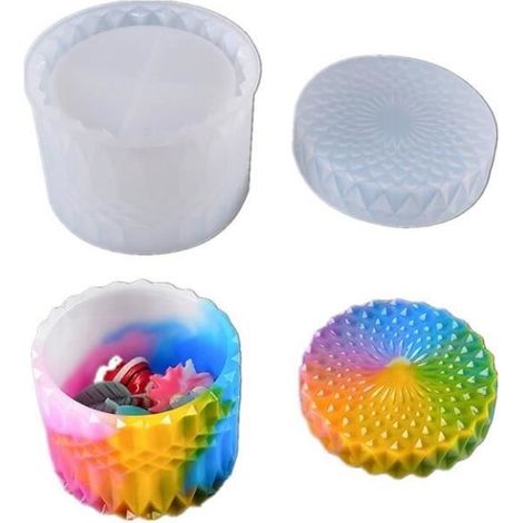 Silikonformen – Kreativ – Aufbewahrungsbox mit Deckel – 8,9 cm – Wiederverwendbar – Leicht zu lösen (1/4)