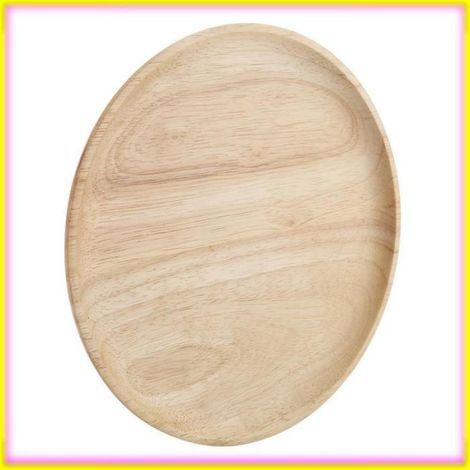 EJ.life Teetablett, elegantes rundes Holztablett für Sushi, Snacks, Obst, Servierschale, 20 x 20 cm / 7,9 x 7,9 Zoll (1/5)
