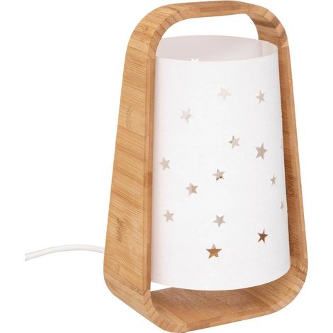 Lámpara infantil Stars - bambú y cobre - blanco - H27 cm - Atmosphera créateur d'intérieur (1/3)