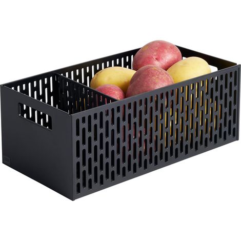 YAMAZAKI 5021 TOWER Cesto di verdure, nero, Resina ABS, design minimalista, 15,3 x 32 x 12,2 cm (LxPxA) (1/5)