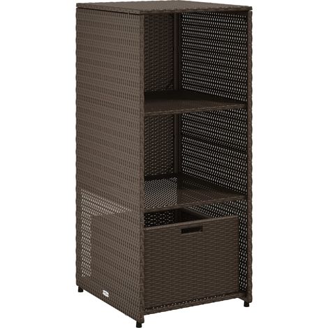 Maison Exclusive - Armadietto Portaoggetti Giardino Marrone 50x55x115cm Polyrattan