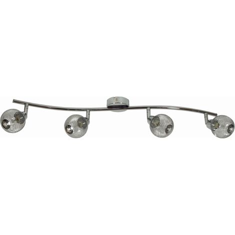Nuova plafoniera a striscia 4x40W G9 cromata